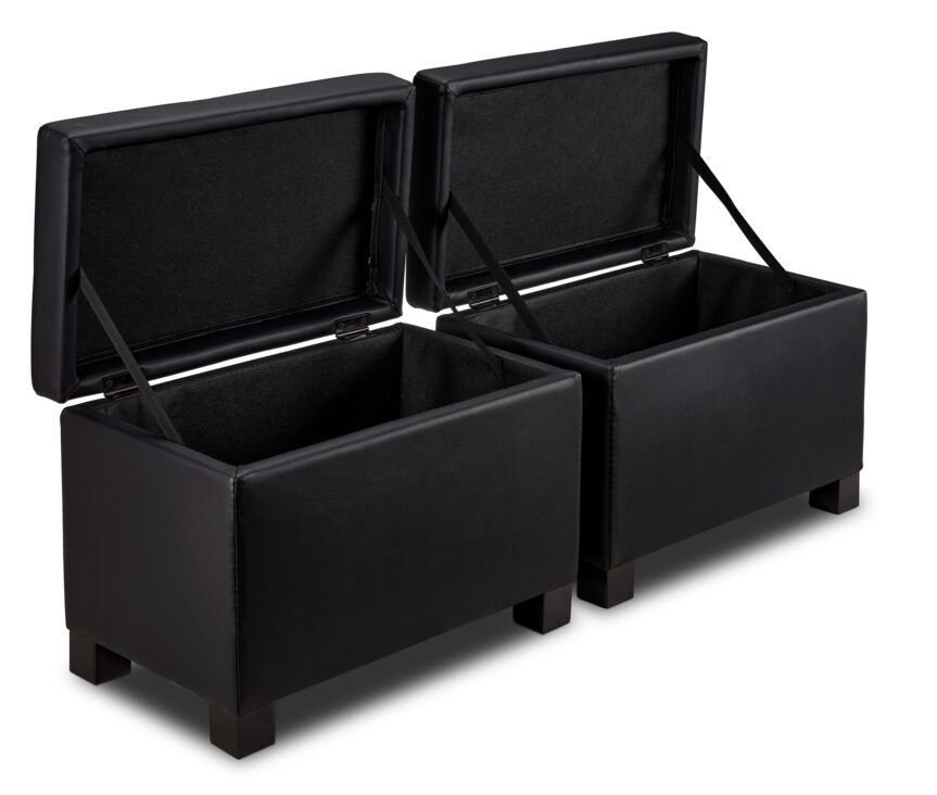 Paloma 3-Piece Ottoman - Black | Leon's