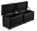 Paloma 3-Piece Ottoman - Black