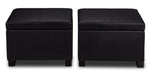 Paloma 3-Piece Ottoman - Black