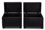 Paloma 3-Piece Ottoman - Black