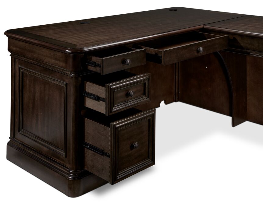 Palomar Hutch and Corner Desk - Tuscany Brown