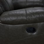 Plaza Leather Reclining Sofa and Loveseat Set - Grey