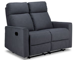 Raguso Reclining Loveseat- Pewter