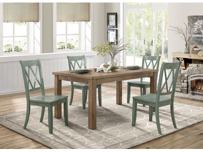 Remi 5-Piece Dining Set - Teal