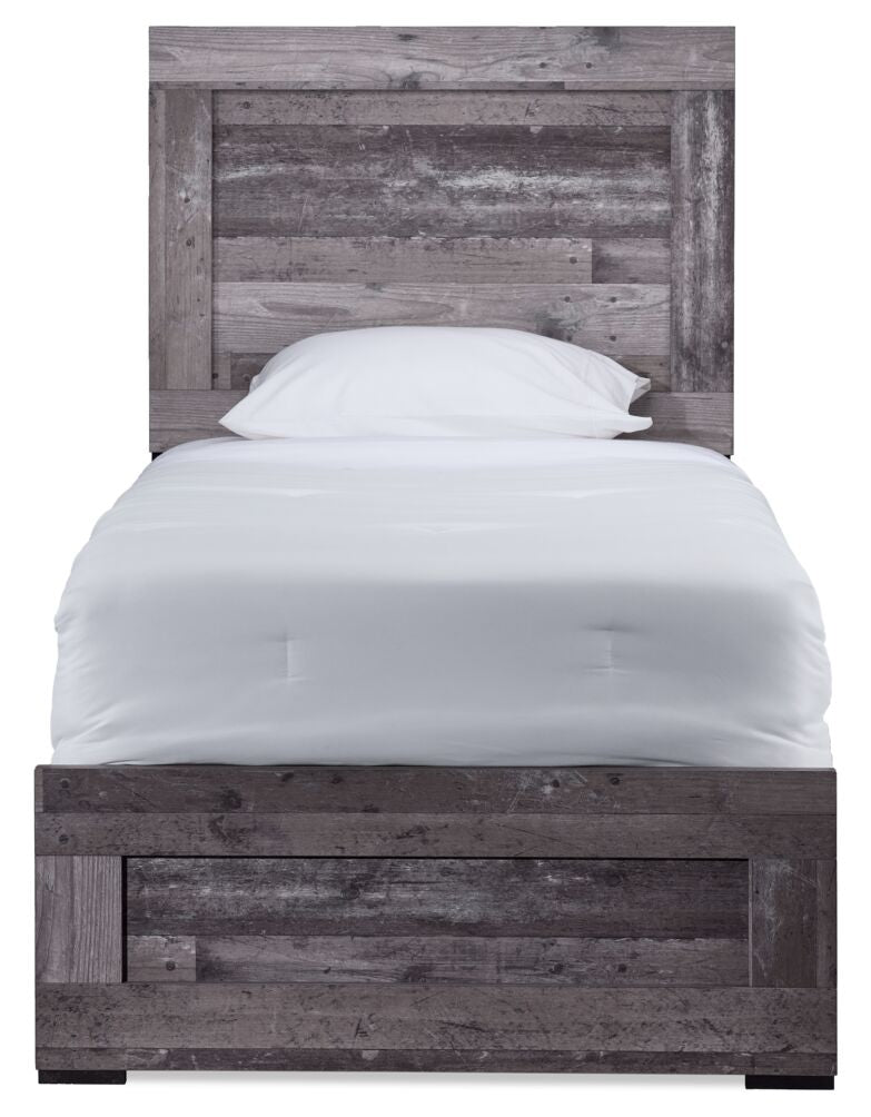 River 3-Piece Twin Bed - Light Grey