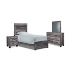 River 6-Piece Twin Bedroom Package - Light Grey