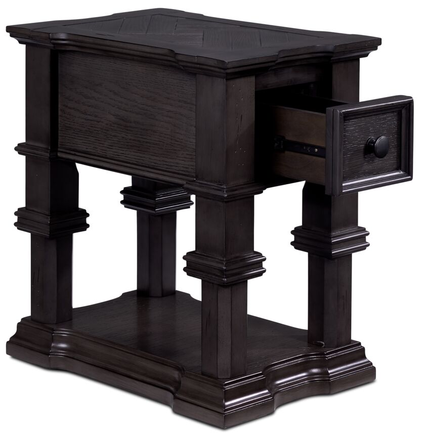 Roman 22" Chairside Table - Grey