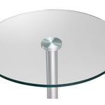 Roxanne Counter Height Round Dining Table - Glass, Chrome