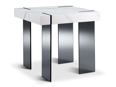 Salerno End Table - White and Black