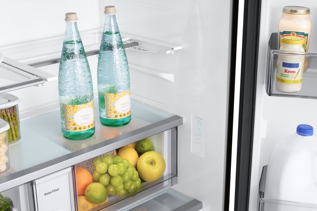 Samsung BESPOKE 36" 23.9 Cu. Ft. Stainless Steel Counter-Depth French Door Refrigerator - RF24BB6200QLAA