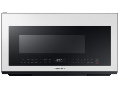 Samsung BESPOKE White Glass Over-the-Range Microwave (2.1 Cu. Ft.) - ME21B706B12/AC