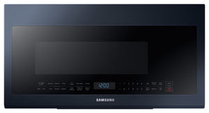 Samsung BESPOKE Navy Steel Over-the-Range Microwave (2.1 Cu. Ft.) - ME21A706BQN/AC