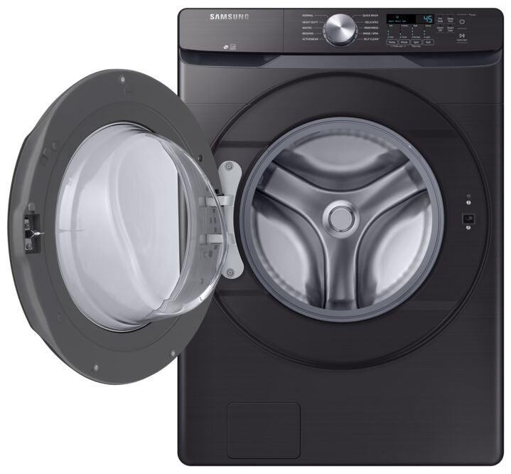 Samsung Black Stainless Steel Front-Load Washer with Self Clean+ (5.2 cu. ft.) - WF45T6000AV/A5