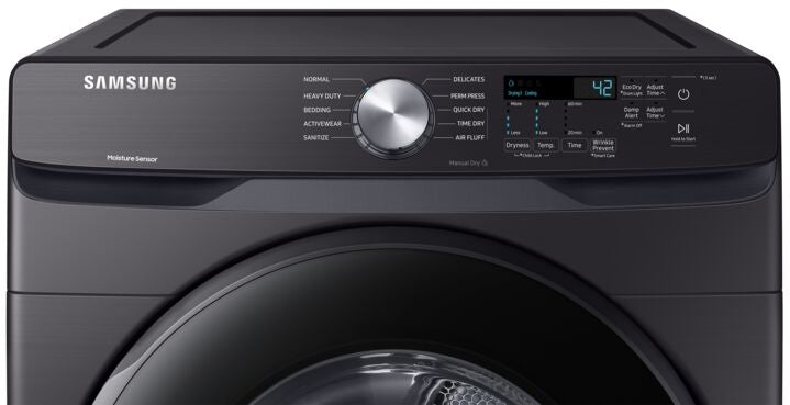 Samsung Black Stainless Steel Electric Dryer (7.5 cu. ft.) - DVE45T6005V/AC