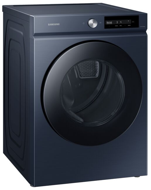 Samsung BESPOKE Navy Steel Front Load Steam Dryer with Smart Dial (7.5 cu. ft.) - DVE46BB6700DAC