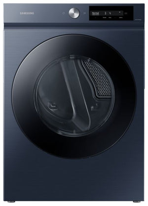 Samsung BESPOKE Navy Steel Front Load Steam Dryer with Smart Dial (7.5 cu. ft.) - DVE46BB6700DAC