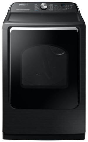 Samsung Black Stainless Electric Dryer with SmartThings (7.4 cu. ft.) - DVE52B7650V/AC