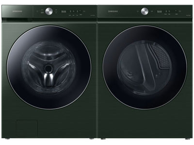 Samsung BESPOKE Emerald Green Front-Load Washer (6.1 cu. ft.) & Electric Dryer (7.6 cu. ft.) - WF53BB8900AGUS/DVE53BB8900GAC