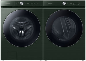 Samsung BESPOKE Emerald Green Front-Load Washer (6.1 cu. ft.) & Electric Dryer (7.6 cu. ft.) - WF53BB8900AGUS/DVE53BB8900GAC