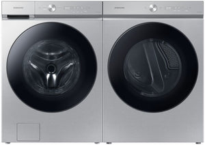 Samsung BESPOKE Stainless Steel Front-Load Washer (6.1 cu. ft.) & Electric Dryer (7.6 cu. ft.) - WF53BB8700ATUS/DVE53BB8700TAC