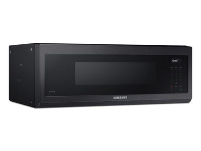 Samsung Black Stainless 550 CFM Slim Over-The-Range Microwave (1.1 Cu.Ft.) - ME11A7710DG/AC