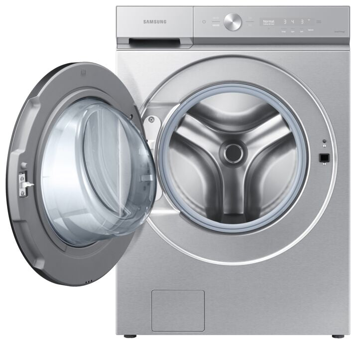 Samsung BESPOKE Stainless Steel Front-Load Washer with SuperSpeed and AI Smart Dial (6.1 cu. ft.) - WF53BB8700ATUS