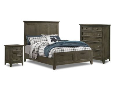 San Mateo 5-Piece Full Panel Bedroom Package - Pewter