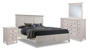 San Mateo 6-Piece Queen Bedroom Package- Antique White