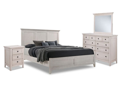San Mateo 6-Piece King Bedroom Package - Antique White