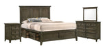 San Mateo 6-Piece Queen Storage Bedroom Package - Pewter