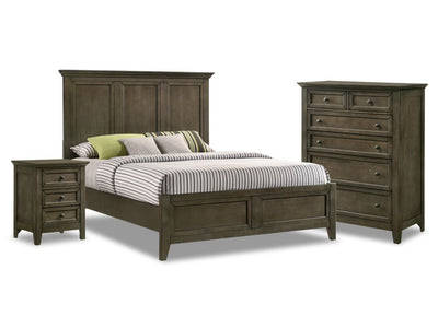 San Mateo 5-Piece King Bedroom Package - Pewter