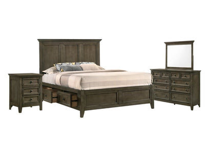 San Mateo 6-Piece King Storage Bedroom Package - Pewter