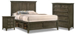 San Mateo 5-Piece King Storage Bedroom Package - Pewter