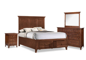 San Mateo 6-Piece Full Storage Bedroom Package - Tuscan