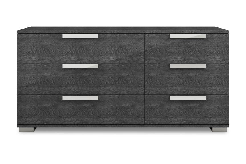 Sarah 6 Drawer Dresser - Grey