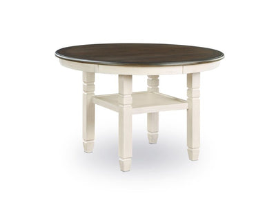 Savanah Dining Table - Antique White and Brown