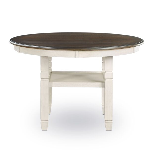 Savanah 5-Piece Dining Set - Antique White and Brown