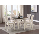Savanah 5-Piece Dining Set - Antique White and Brown