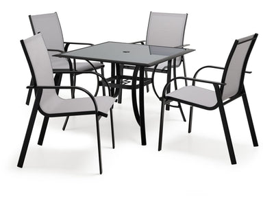 Seabrook II- Outdoor 5-Piece Dining - Grey