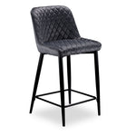 Senna Counter Height Stool - Charcoal, Black