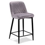 Senna Counter Height Stool - Dove Grey, Black