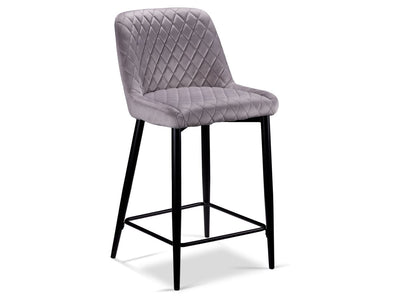 Senna Counter Height Stool - Dove Grey, Black