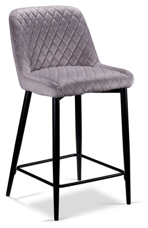 Senna Counter Height Stool - Dove Grey, Black