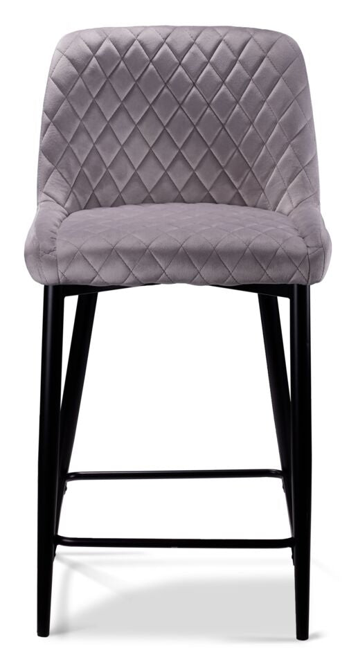 Senna Counter Height Stool - Dove Grey, Black