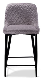 Senna Counter Height Stool - Dove Grey, Black
