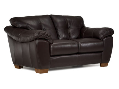 Sloane Leather Loveseat- Chocolate