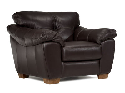 Sloane Leather Chair- Chocolate