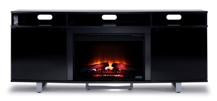 Sorenson 72" Fireplace TV Stand - Black