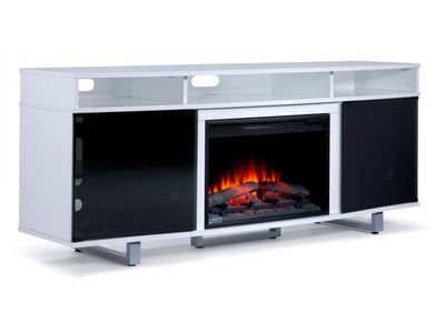 Sorenson Fireplace TV Stand - White