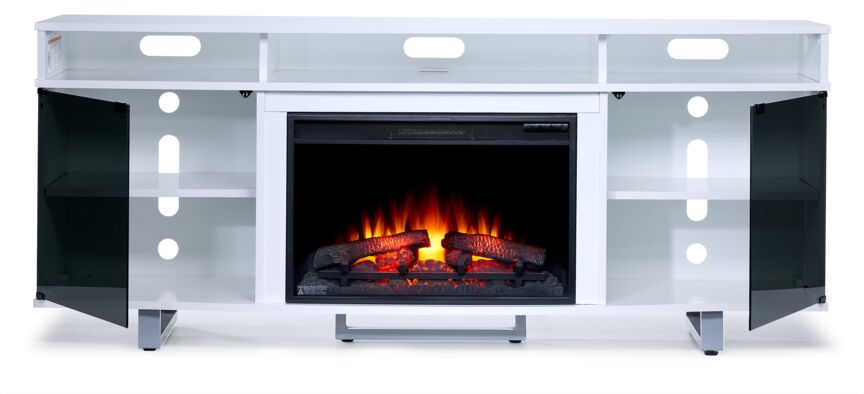Leons tv stands store with fireplace